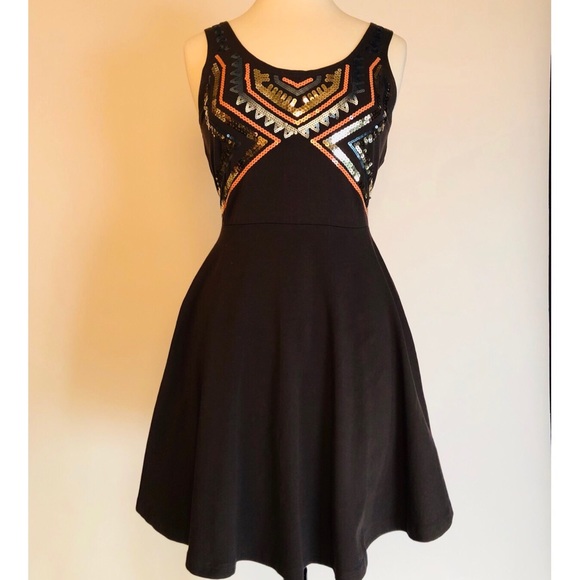 express aztec sequin dress